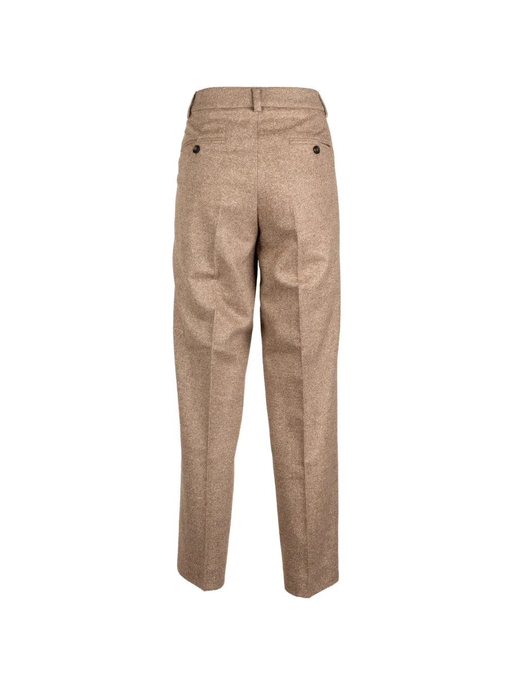 Peserico marl-effect pressed-crease trousers Bruin