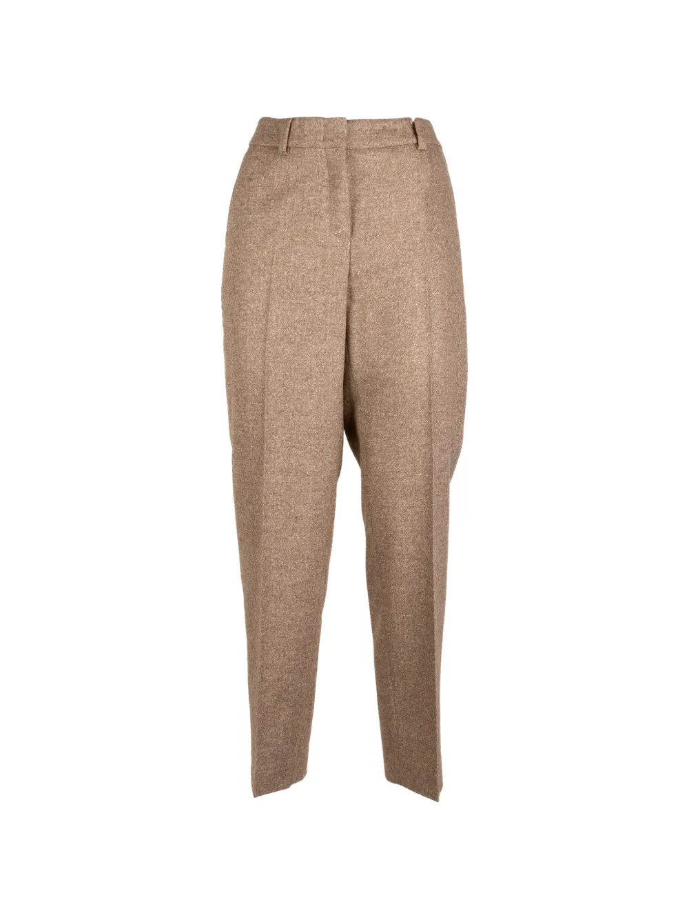 Peserico marl-effect pressed-crease trousers Bruin