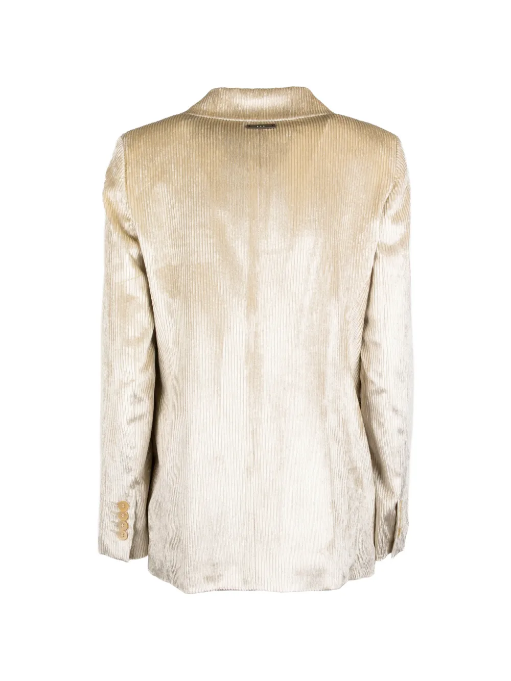 Peserico ribbed-velvet double-breasted blazer Beige