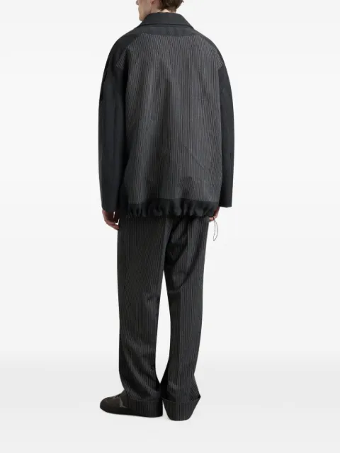 Antonio Marras patchwork pinstripe oversized jacket
