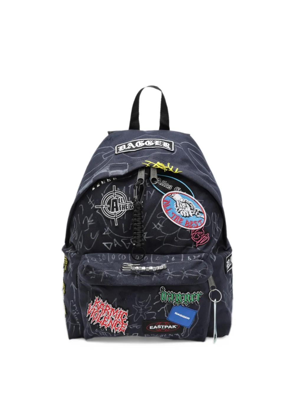 DAGGER x Eastpak Punk Bag graffiti-print backpack - Blu