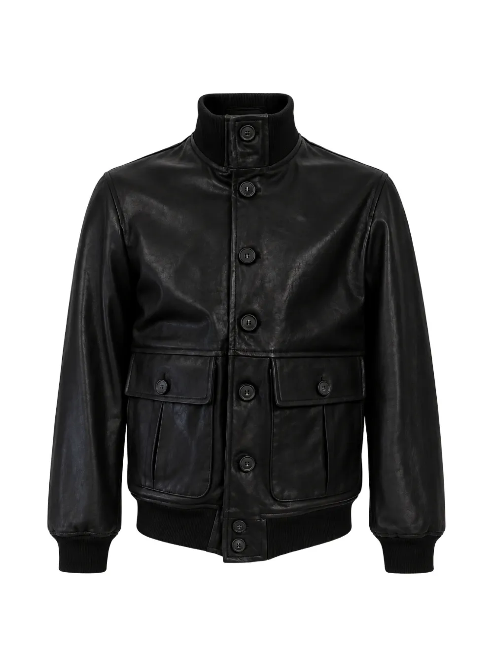 FRANZESE COLLECTION Rolls Royce leather bomber jacket - Noir FRANZESE COLLECTION Rolls Royce leather bomber jacket - Noir