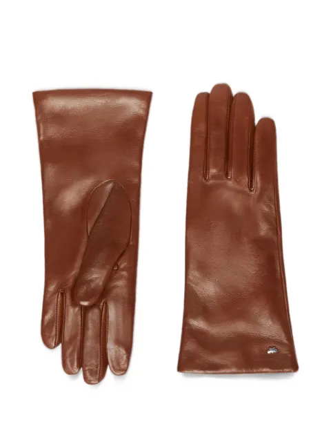 Weekend Max Mara short nappa leather gloves - Tobacco 