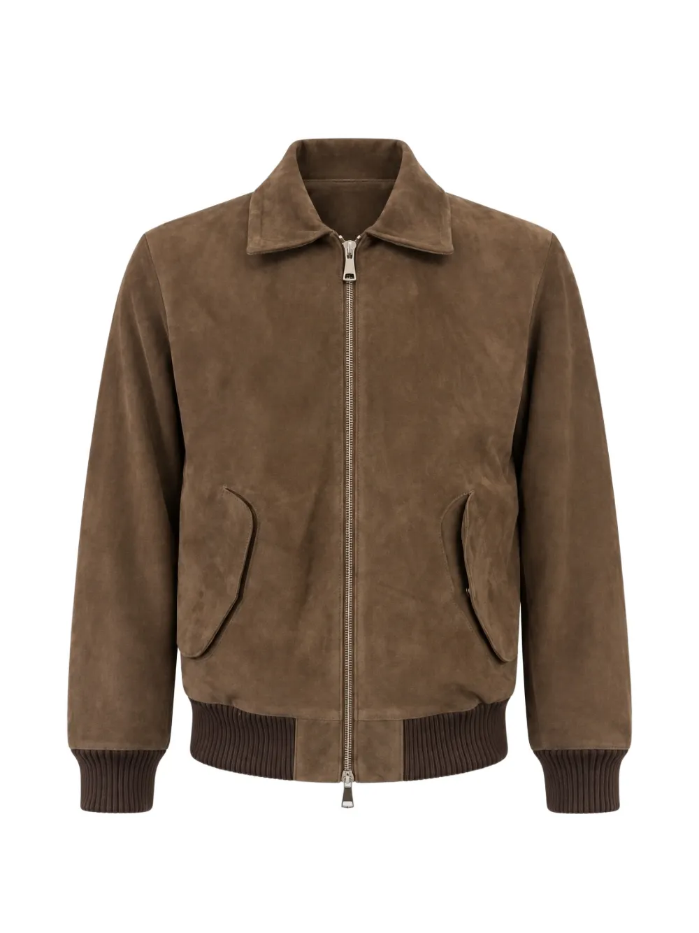 FRANZESE COLLECTION David Beckham suede bomber jacket - Marron FRANZESE COLLECTION David Beckham suede bomber jacket - Marron