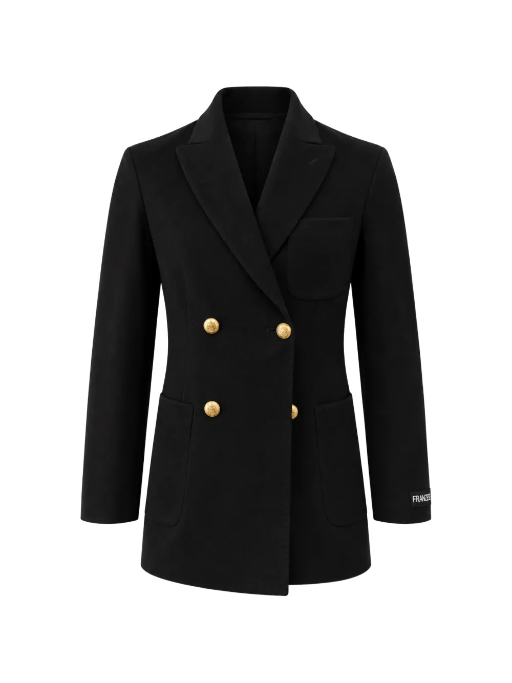 FRANZESE COLLECTION David Beckham double-breasted peak-lapel suit jacket - Nero