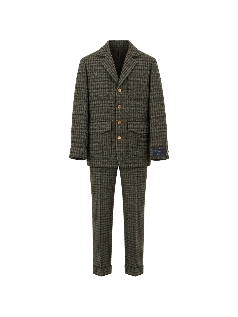 FRANZESE COLLECTION Rolls Royce check-pattern wool suit (set of two) - Marrone