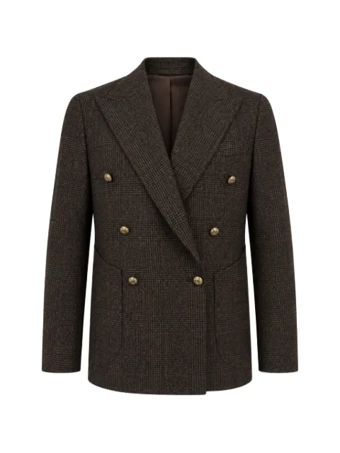 FRANZESE COLLECTION Rolls Royce checked double-breasted suit jacket
