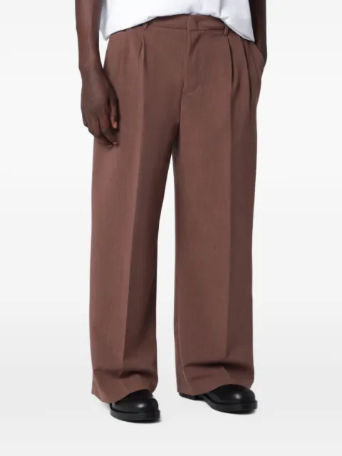THESTROY pleated straight-leg trousers