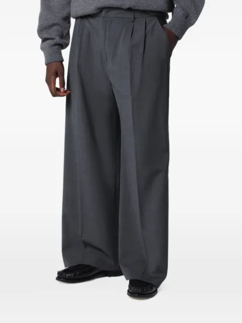THESTROY pleated straight-leg trousers