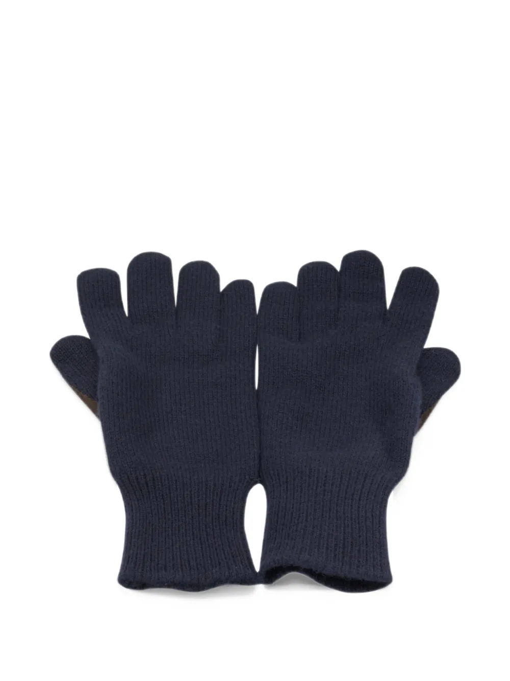 Brunello Cucinelli cashmere knit gloves Blauw