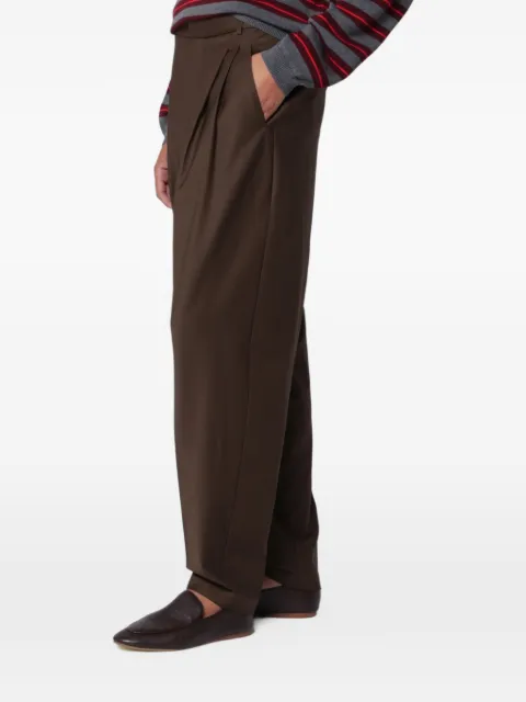 Cordera pleated carrot trousers