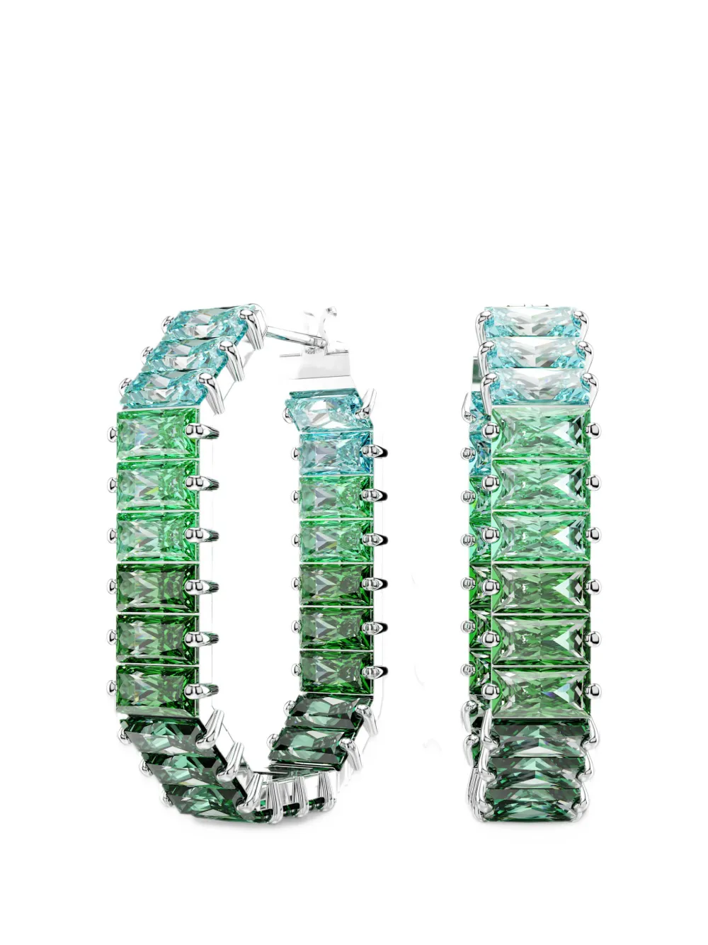Swarovski Matrix crystal hoop earrings - Verde