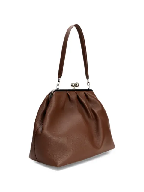 Weekend Max Mara extra large deer-print leather Pasticcino bag - brown
