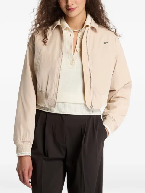 Lacoste oversized water-repellent taffeta bomber jacket
