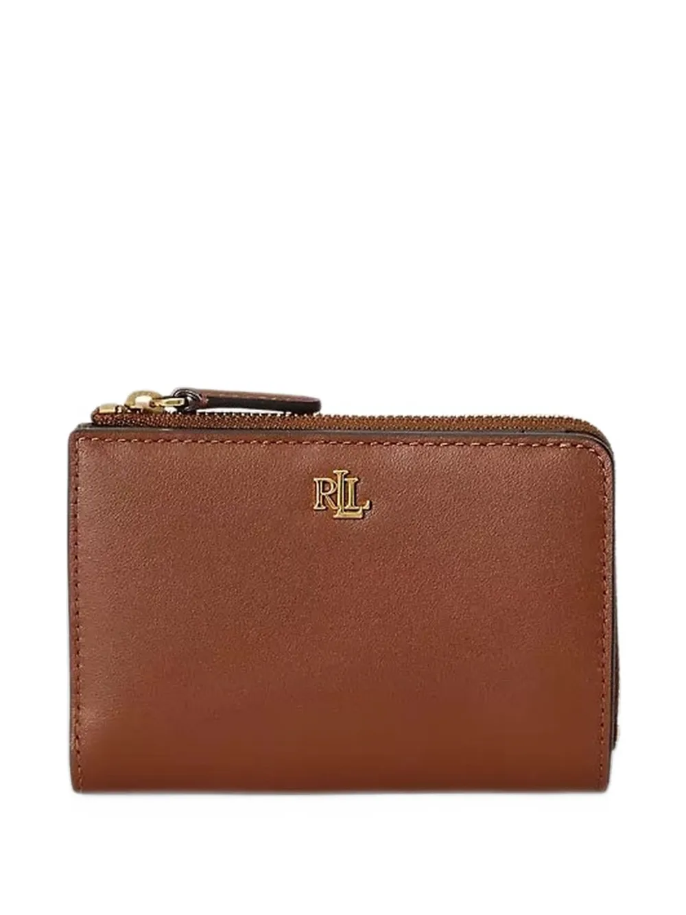 Lauren Ralph Lauren small logo-plaque bifold wallet - Marrone
