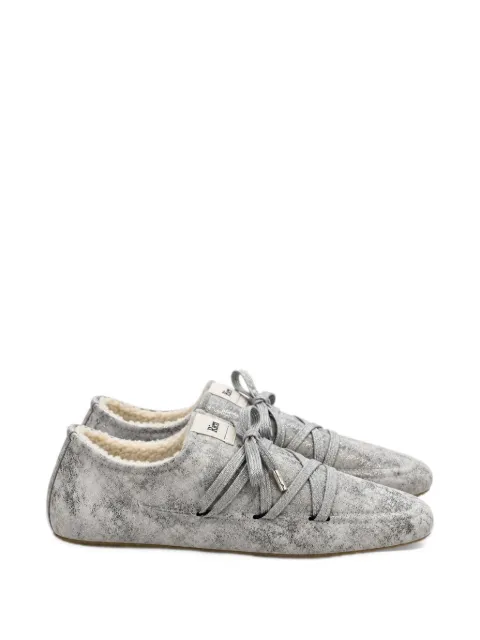 RIEN STUDIO Wallet crackle-effect lace-up sneakers