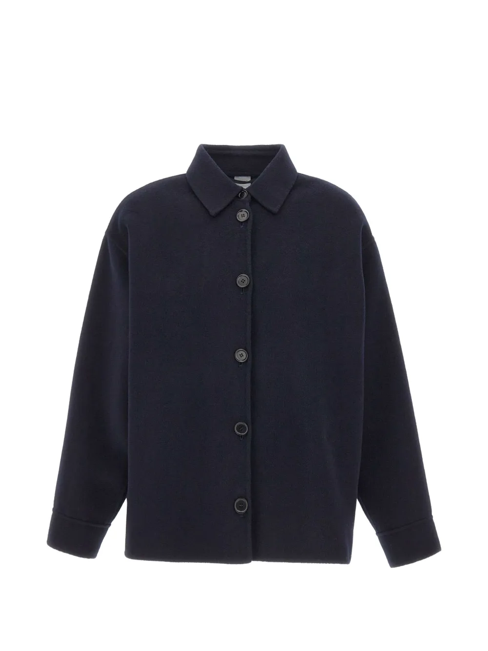 ASPESI button-up wool shirt jacket Blauw