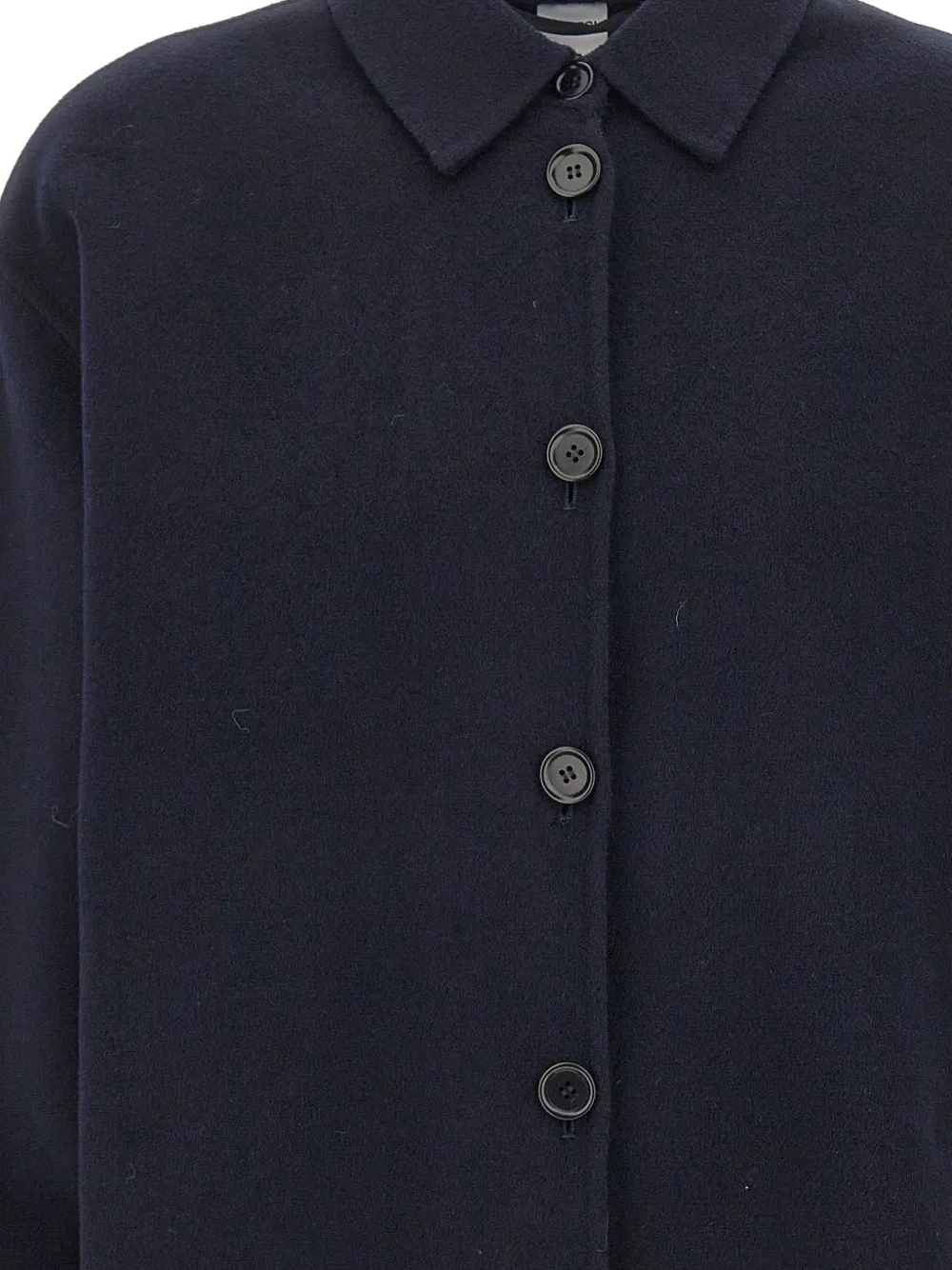 ASPESI button-up wool shirt jacket Blauw