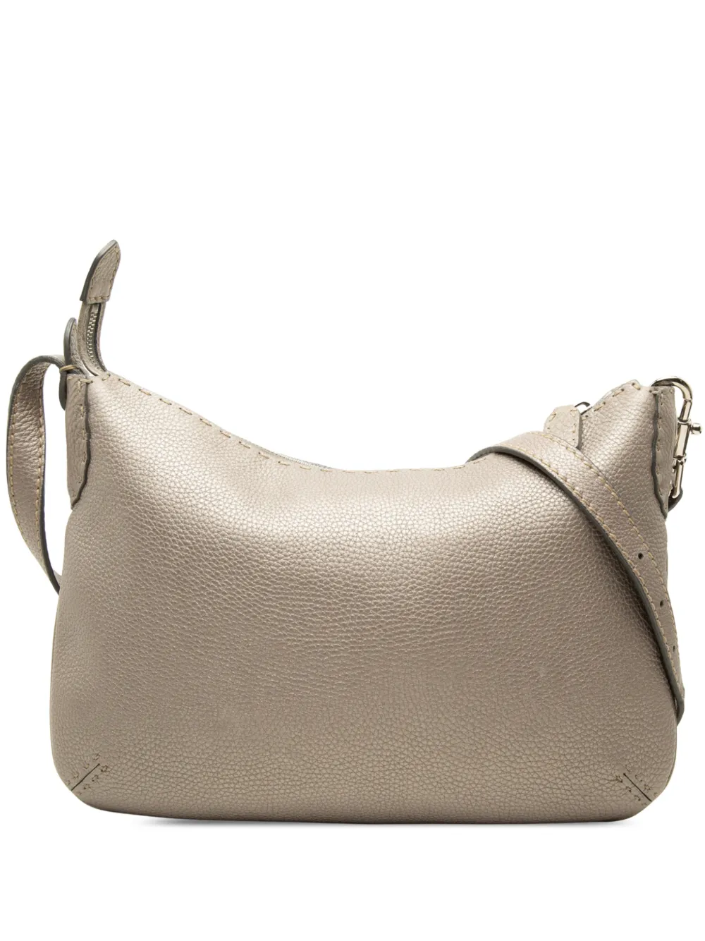 Fendi Pre-Owned 2000-2010 Medium Leather Selleria crossbody bag - Grigio