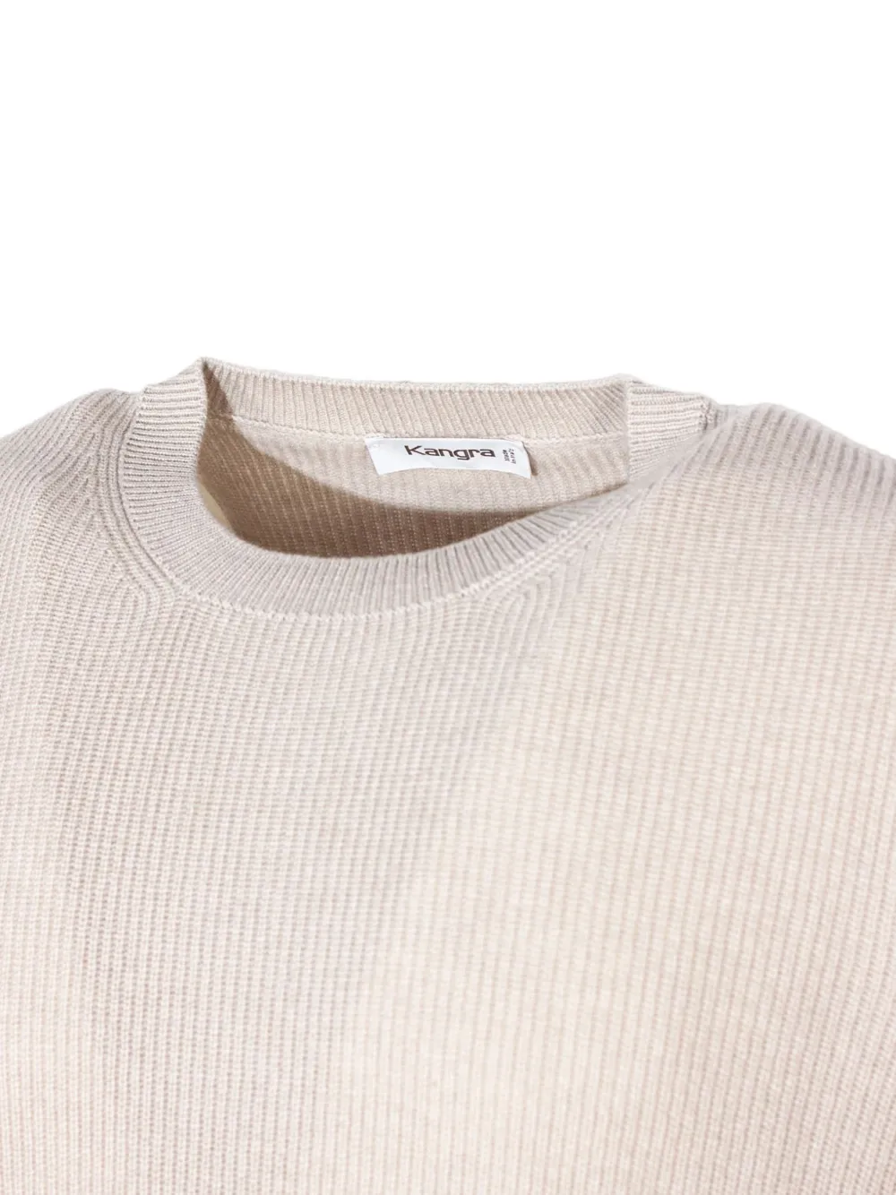 Kangra crew-neck ribbed-knit sweater Beige