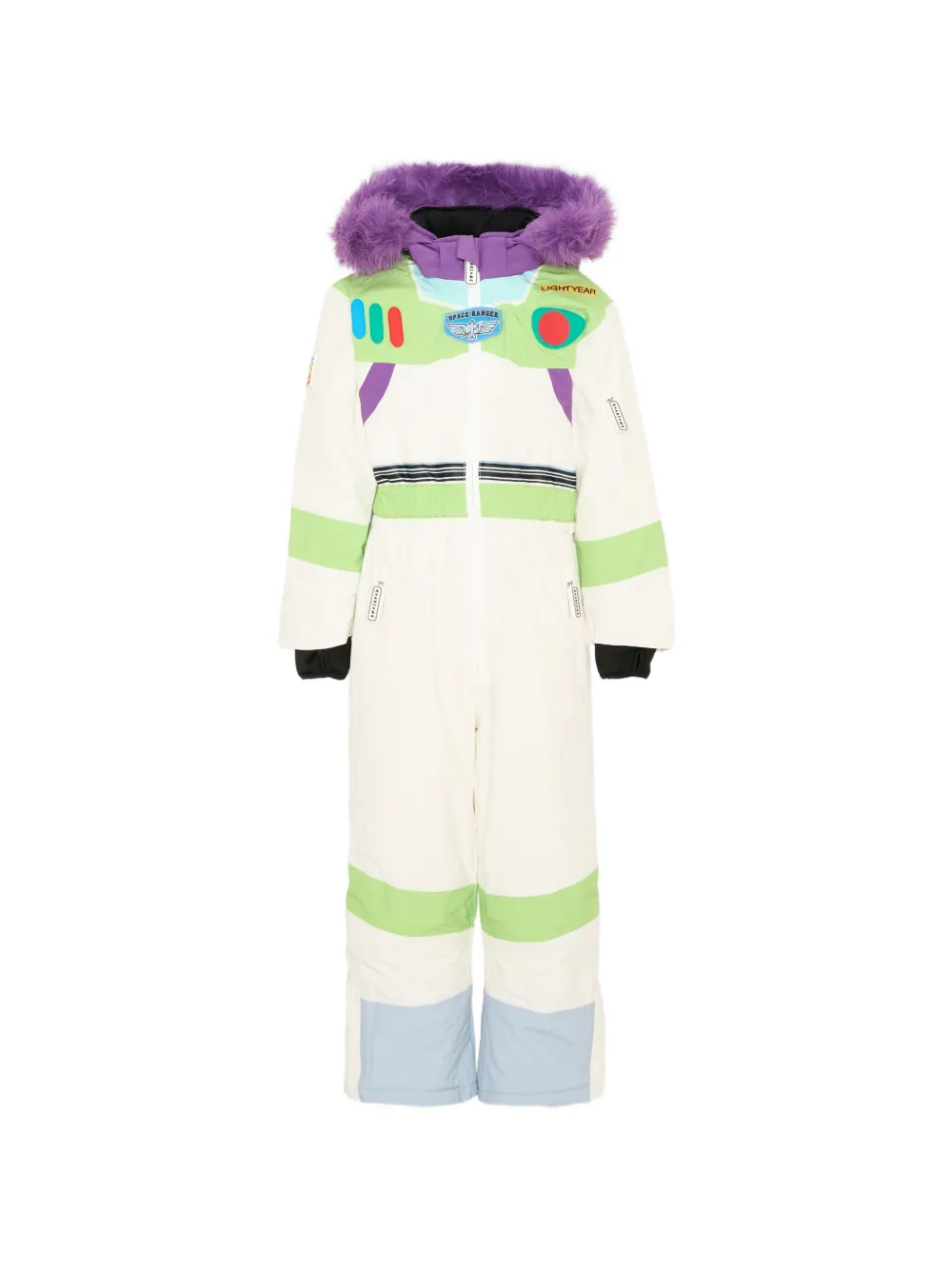 Roarsome Buzz faux-fur ski suit - Bianco