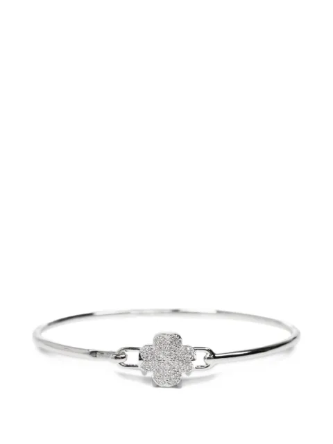 Kate Spade crystal-embellished flower bangle bracelet
