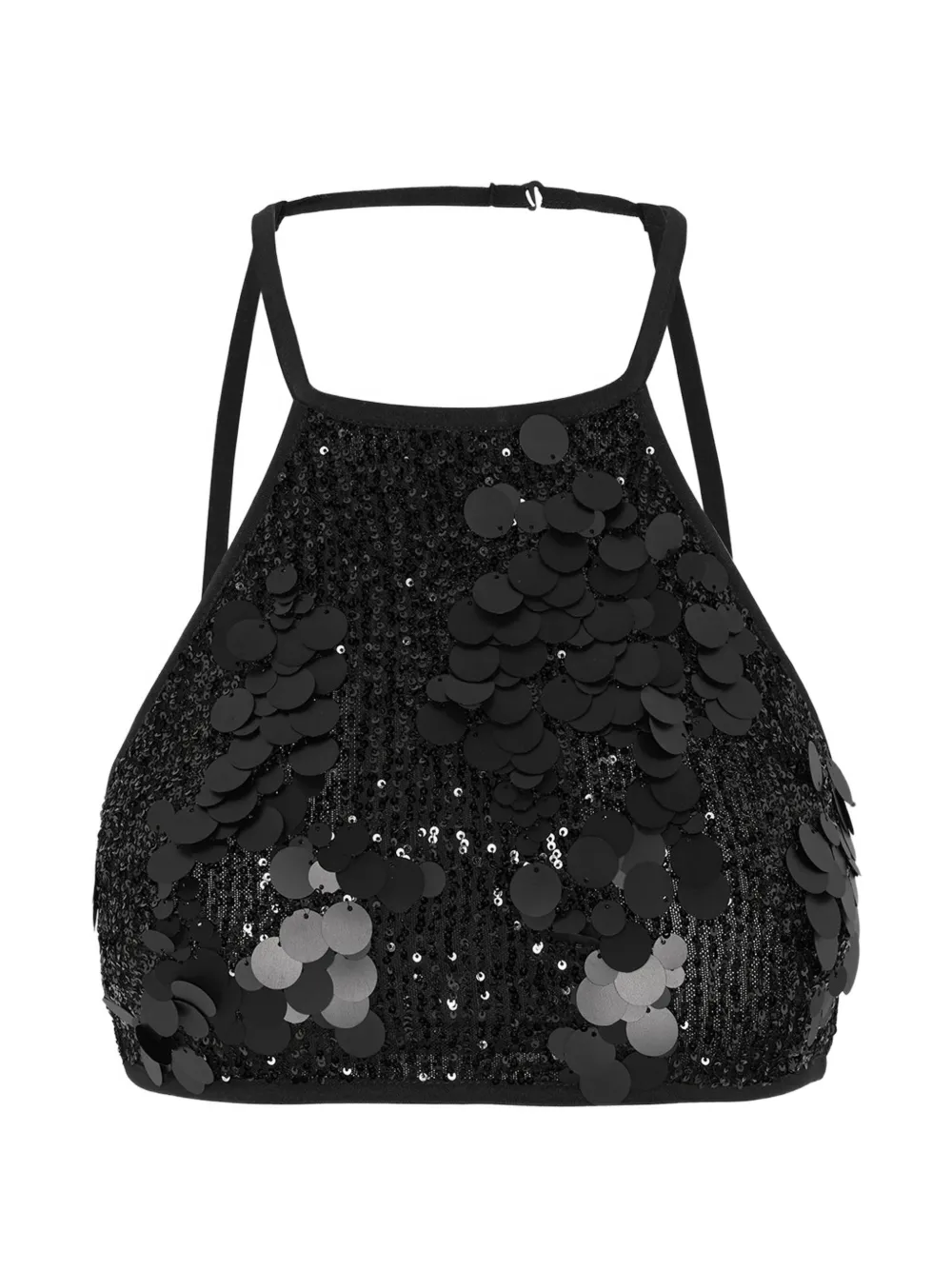 SRVC Studio sequin-embellished halterneck bralette - Nero