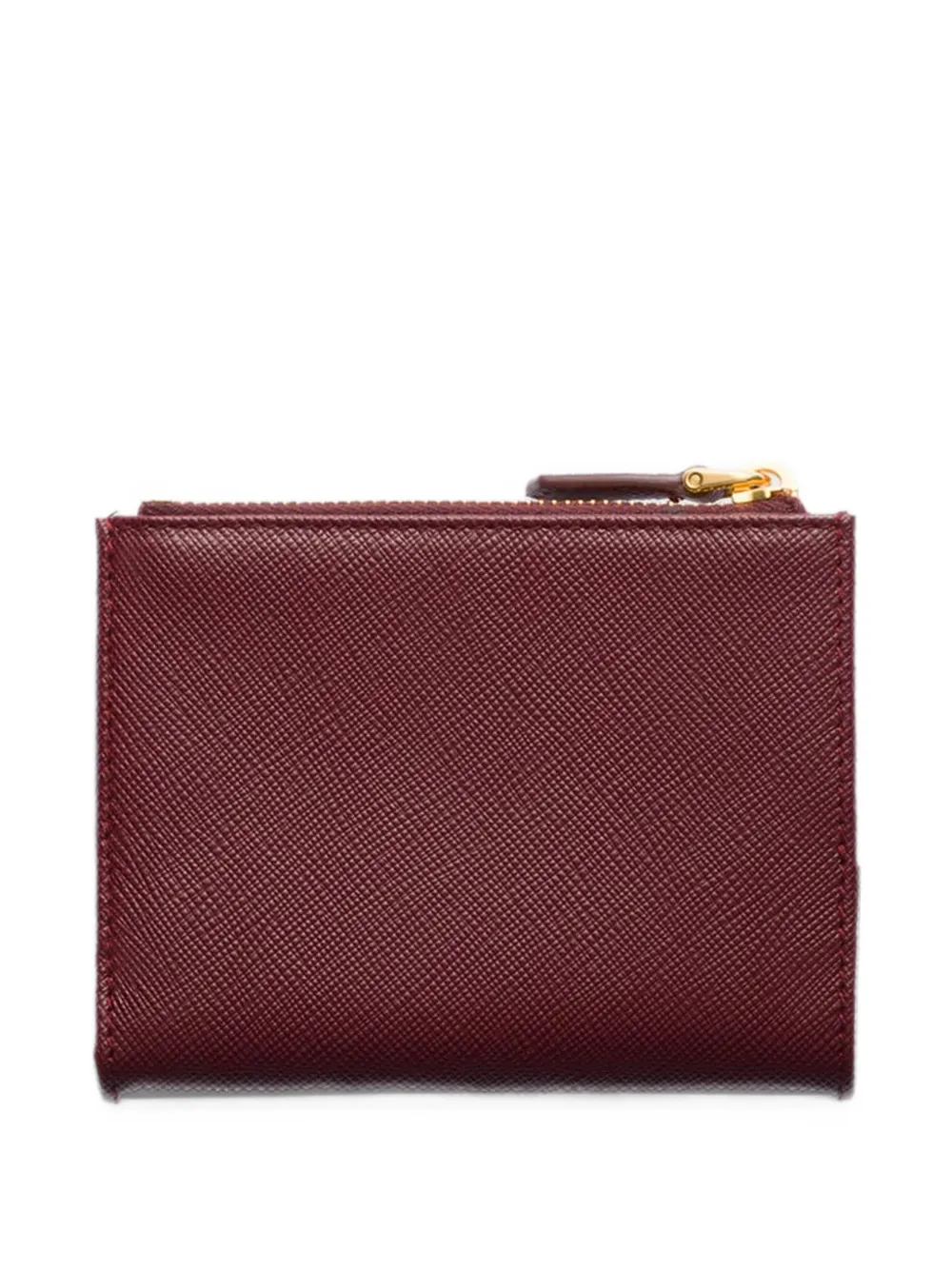 Prada small Saffiano leather wallet - Rosso