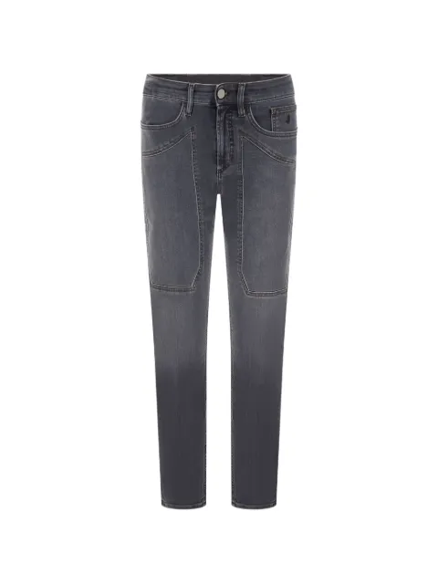 JECKERSON patch-detail faded jeans