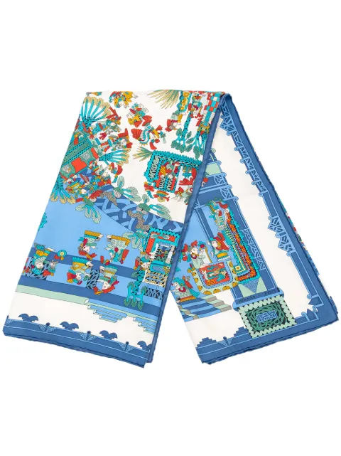 Hermès Pre-Owned 1990-2026 Astres Et Soleils Carre Silk Scarf 90 scarves