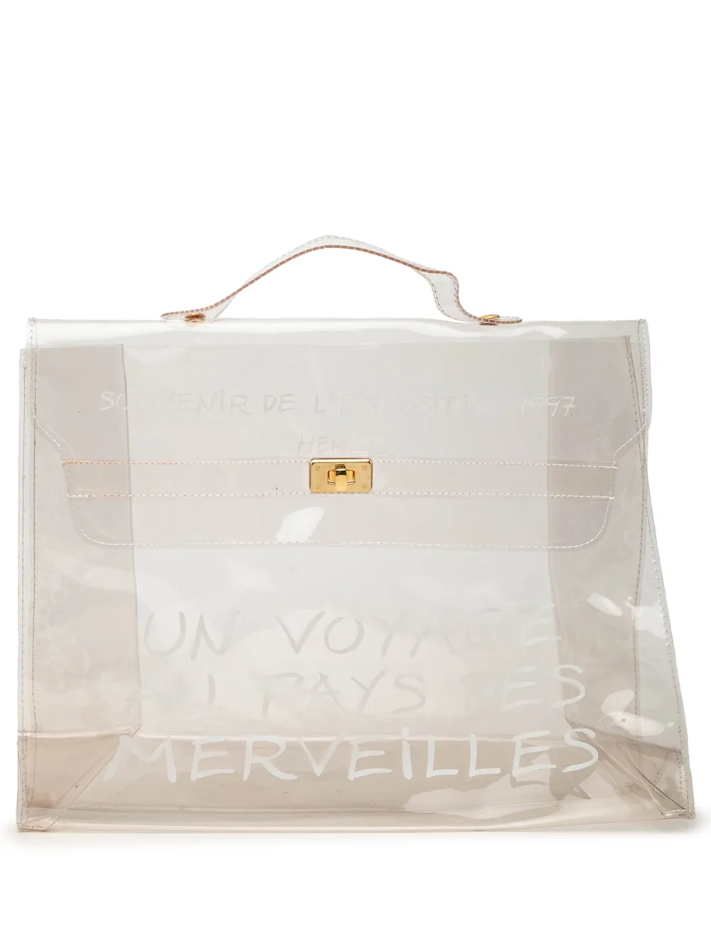 Hermès Pre-Owned 1997 Vinyl Souvenir De L Exposition Kelly handbag - Bianco