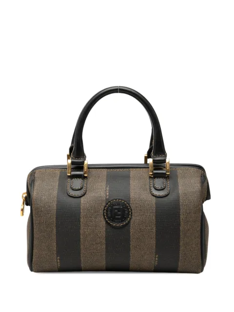 Fendi Pre-Owned 20th Century Mini Pequin Coated Canvas Convertible Boston Bag satchel