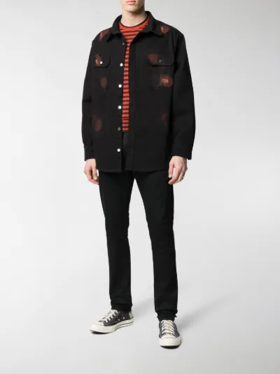 424 distressed denim jacket