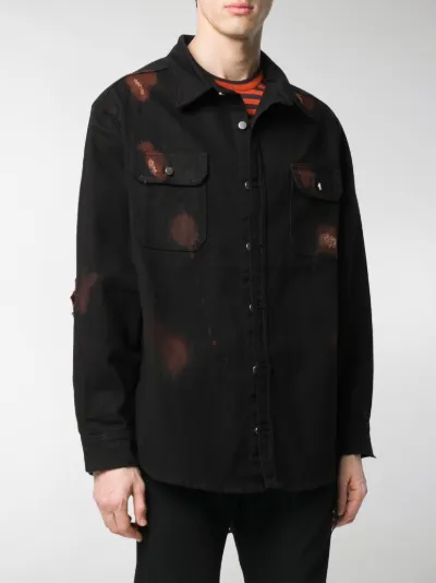 424 distressed denim jacket