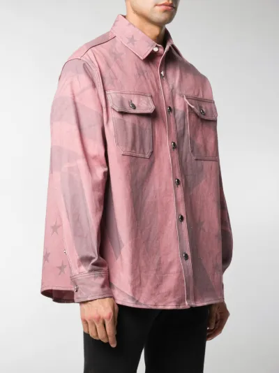 star print denim jacket