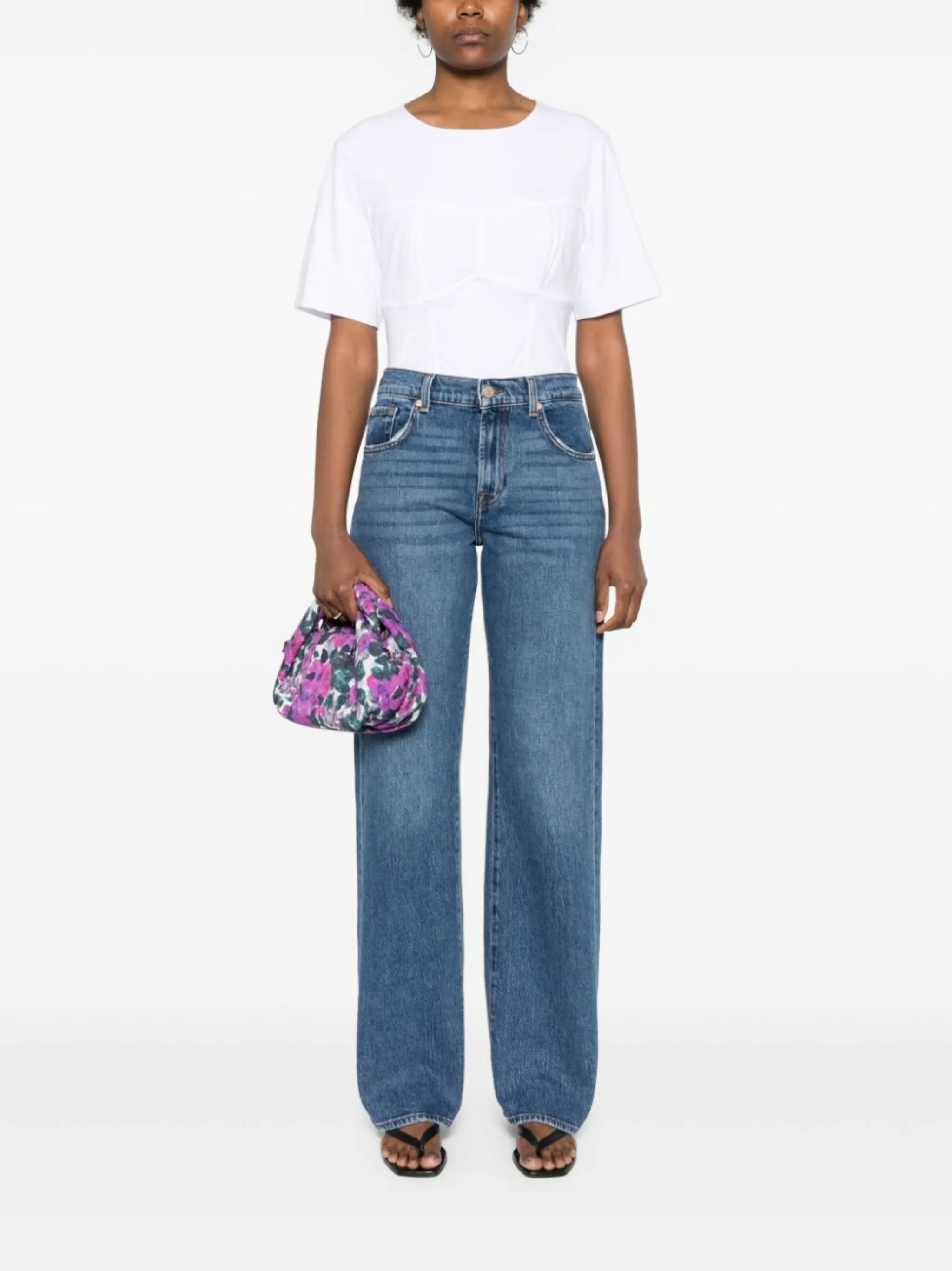 【7 For All Mankind】 Tess high-riseストレートジーンズ 7 For All Mankind Tess high-rise straight-leg jeans | Eraldo