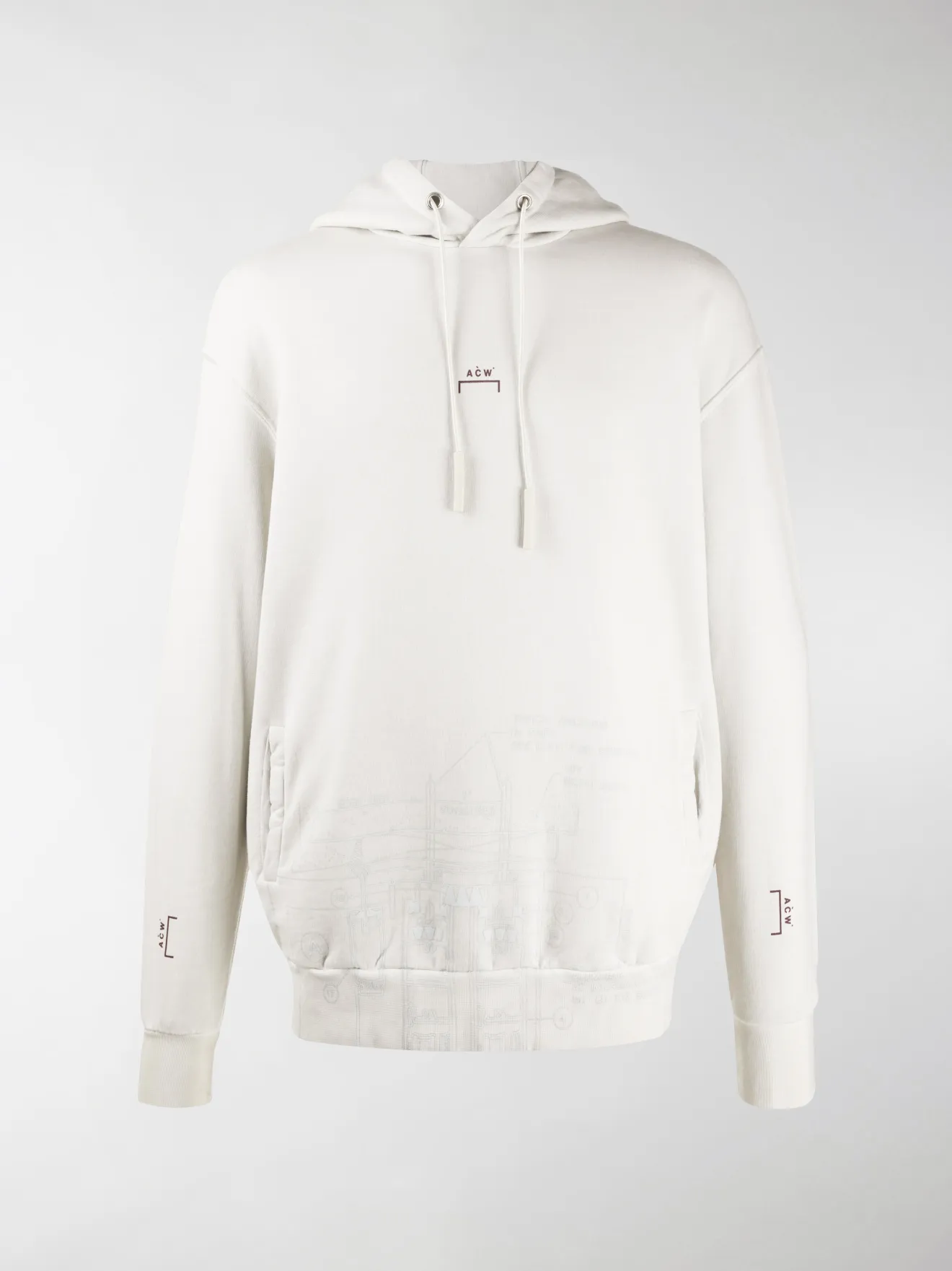 print logo graphic hoodie