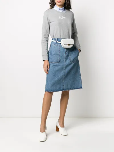 Apc a shop line denim skirt