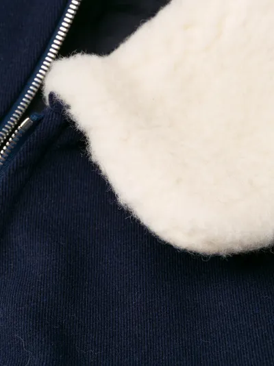 bomber jacket with contrasting collar