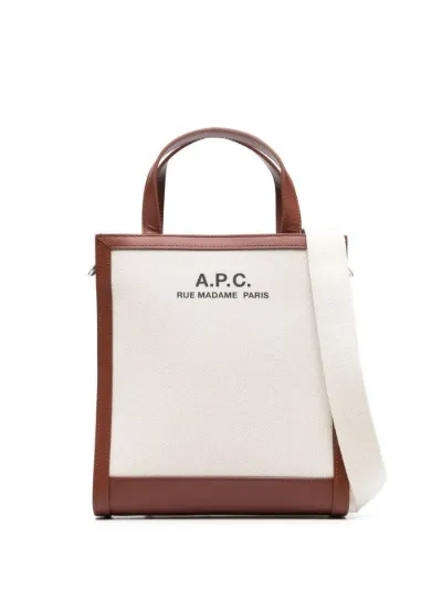 A.P.C. logo print canvas tote bag Eraldo FK