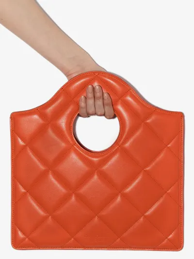 quilted leather clutch bag