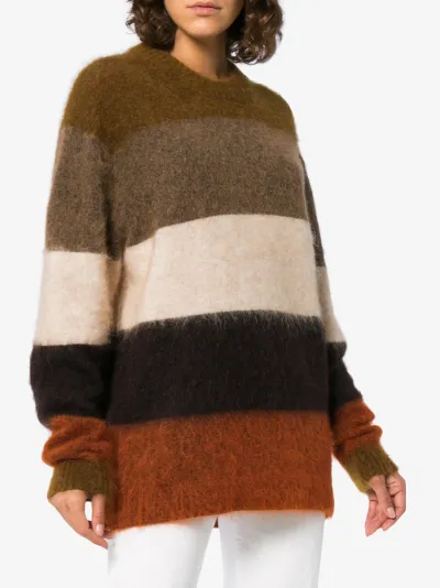 Albah striped wool mohair-blend sweater展示图