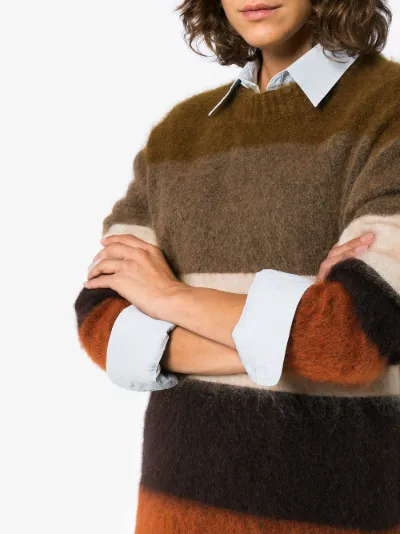 Albah striped wool mohair-blend sweater展示图