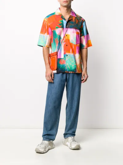 Botanical-print cotton T-shirt | Acne Studios | Eraldo.com AE