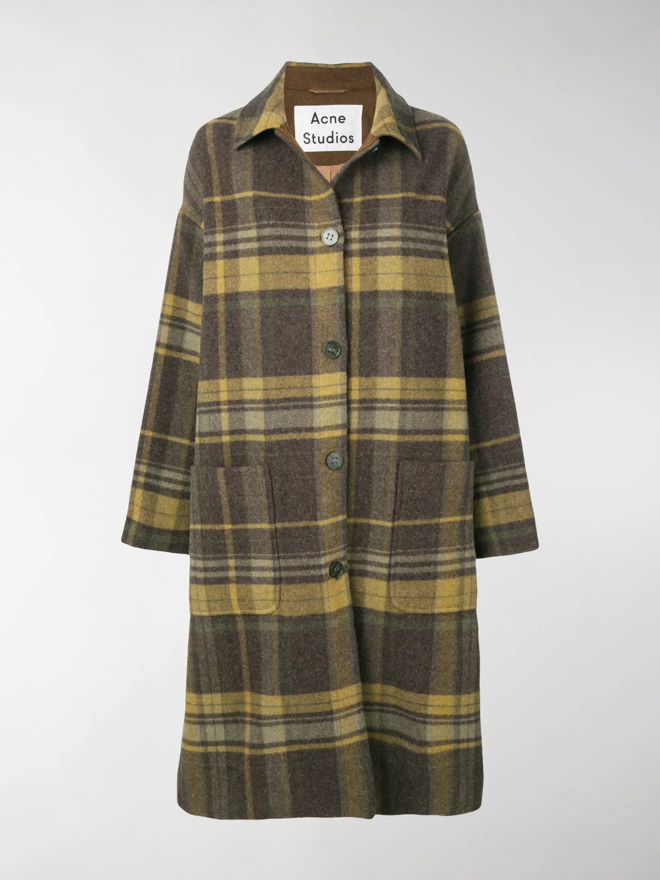 acne studios checked coat