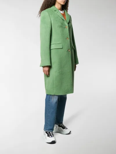 acne studios green coat