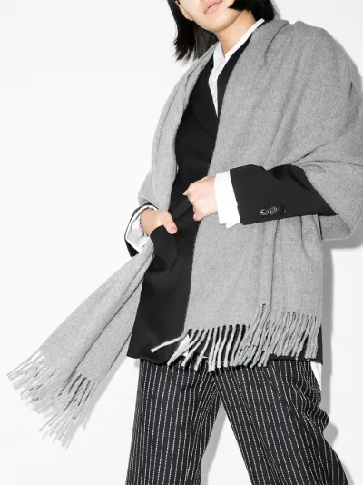 acne studios grey scarf