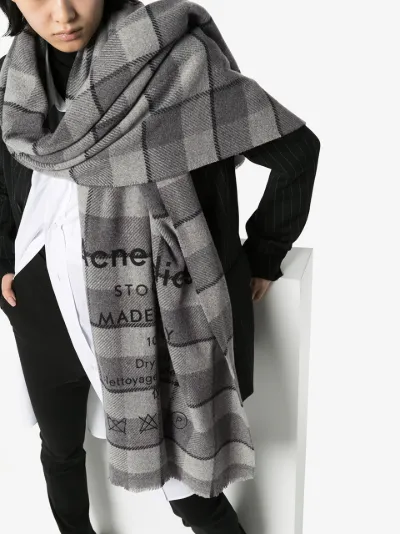 acne studios grey scarf