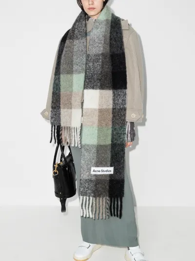 acne studios check scarf