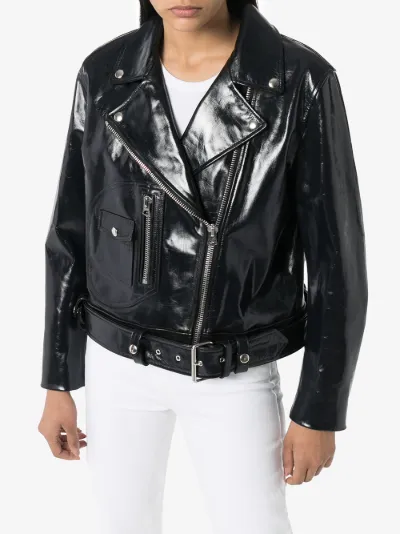 acne leather biker jacket